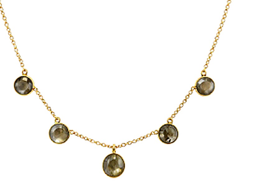 Collier Chaîne Pastilles Dorées